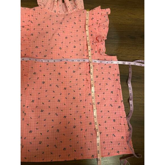 EUC The Loft pink ruffle trim blouse top sz: M - Picture 5 of 8